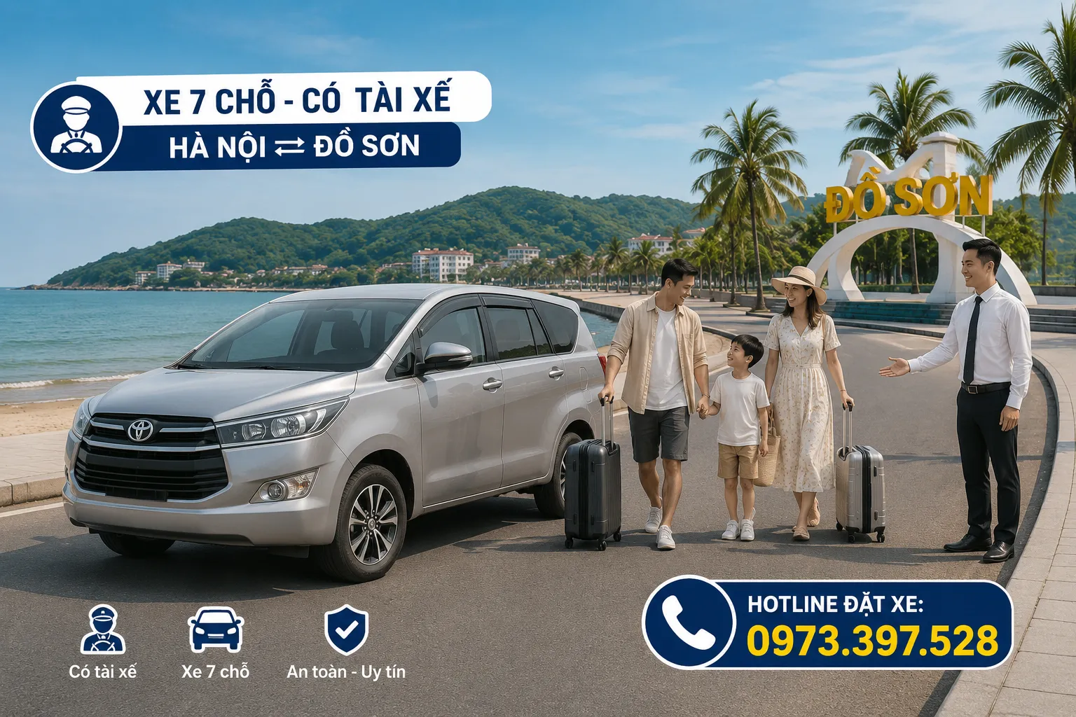 Thuê xe 7 chỗ Hà Nội đi du lịch Đồ Sơn, Hải Phòng