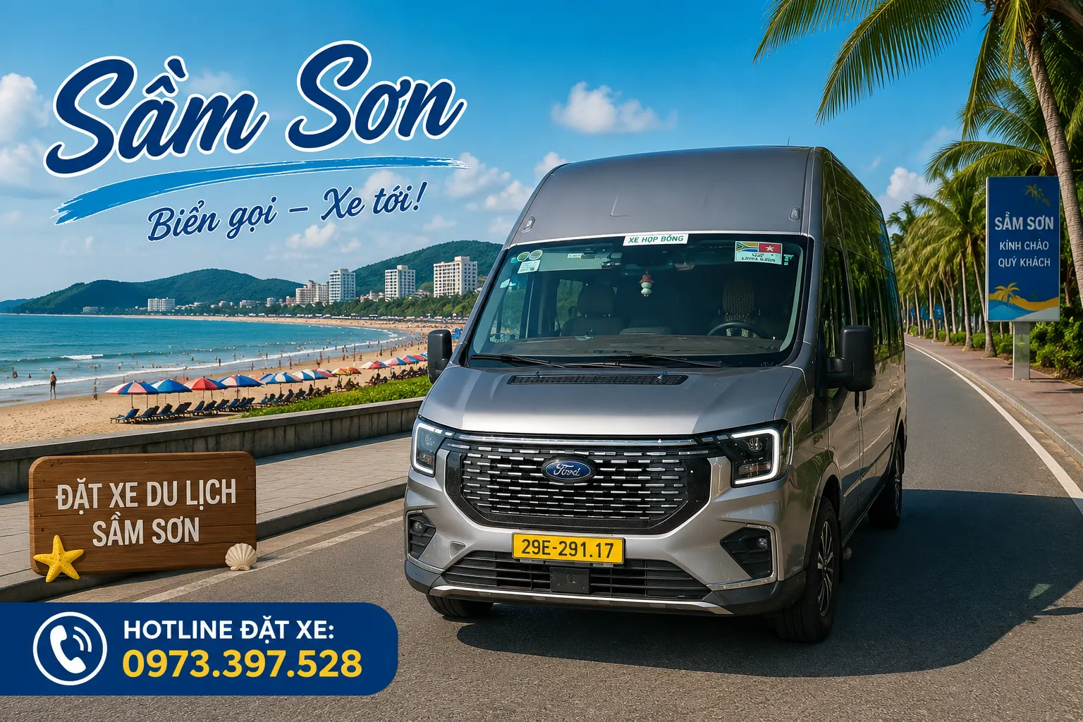 Xe 16 chỗ đi Sầm Sơn